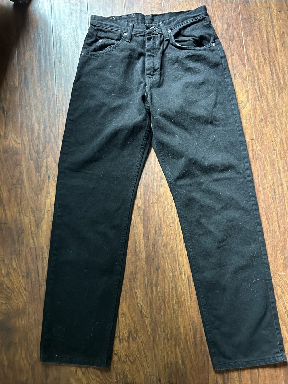 Wrangler Black Straight Fit Men's Jeans